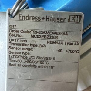 BRAND NEW- Endress Hauser T53-E3A38E4A62KAA Transmitter Enclosure Only +WARRANTY - Image 5