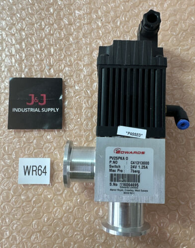 PREOWNED- Edwards Right Angle Valve PV25PKA 0 / C41313000 24V 1.25A 7BARG Max Main Image