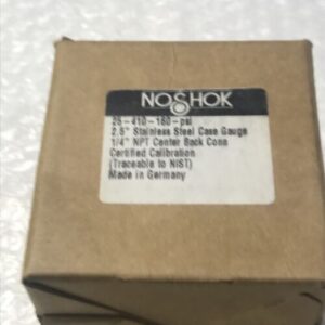 NEW IN BOX *NOSHOK 25-410-160-PSI ID NO:PI-5708 NPT 1/4” 2.5” STAINLESS STEEL* - Image 5