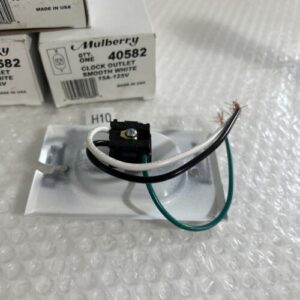 (3) Mulberry 40582 Clock / TV Outlet Smooth White 15A 125V NEW!!! in Box - Image 4