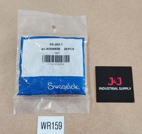 *BRAND NEW* BAG OF 20 Swagelok SS-202-1 Nut 1/8" Stainless Steel + Warranty! Main Image