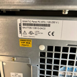 Siemens 6AV7705-1DB10-0AC0 Simatic Panel PC 870 QF 8HE Series P9 Warranty - Image 7