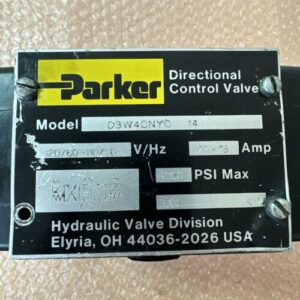 NEW NO BOX- Parker D3W4CNYC-14 120/60-110/50 V/Hz .72-.75A 5000PSI Max FAST SHIP - Image 2