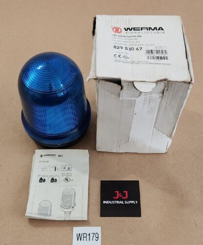 *NEW* Werma Signaltechnik 82953067 Blue LED Beacon Light 115Vac + Warranty! Main Image