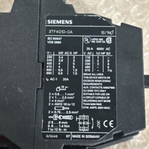 SIEMENS 3TF4010-0A CONTACTOR NIB + WARRANTY - Image 3