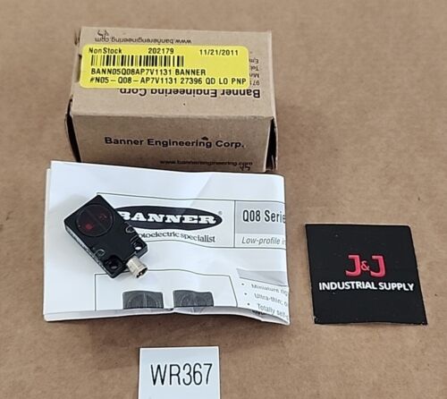 *BRAND NEW* Banner NO5-Q08-AP7V1131 Photoelectric Sensor 27396 + Warranty! Main Image