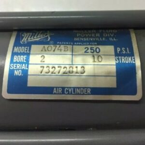 Miller Air Cylinder A074B Bore 2 250 PSI *Fast Shipping* Warranty! - Image 4