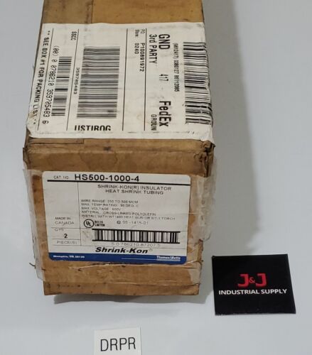 *NEW* Shrink-Kon HS500-1000-4 Black Heat Shrink Tubing 4Ft 2" ID (Qty Of 2) Main Image