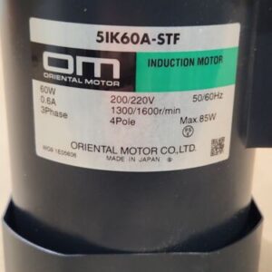 *NEW* Oriental Motor 5IK60A-STF 200/220V 50/60Hz 0.6A 60W 4P 85W 3Ph + Warranty - Image 3