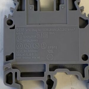 KEMA KEUR 5118-M6/8 TERMINAL BLOCK VDE-REG NR 1533-800V AC DC 600V-50A LOT OF 35 - Image 2