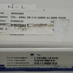 *NEW* Perkin Elmer Brownlee DB C18 3UM 50MMx4.6MM HPLC Column N9303862 +Warranty - Image 2