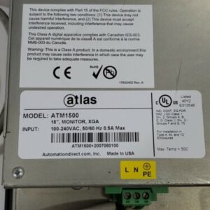 *PARTS OR REPAIR* Automation DIRECT Atlas ATM1500 15" LCD FLAT PANEL MONITOR - Image 7