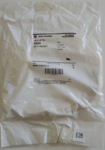 *NEW* Allen Bradley 889R-R4AEA-2 QD Cordset 2 Meter Ser. B 4 Pin Right Angle AC Main Image