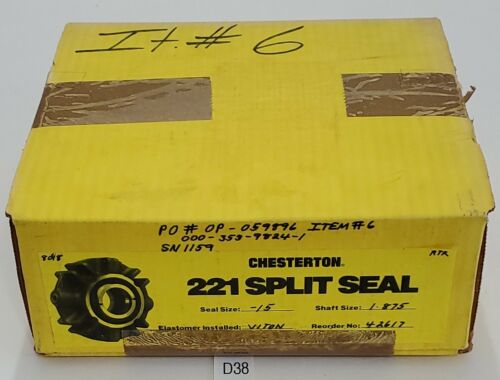 *NEW* Chesterton 221 Split Seal 42617 Seal Size -15 Shaft Size 1.875 + Warranty! Main Image