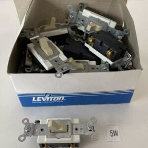 *NEW* [15] Leviton CS120-2I Single Pole Toggle Switch 20A-120/277/V AC/CA Ivory - Image 1