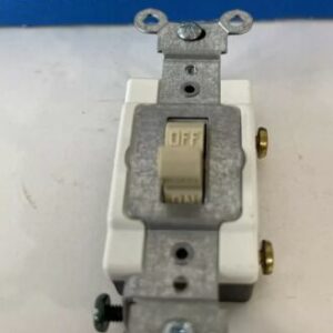 *NEW* [15] Leviton CS120-2I Single Pole Toggle Switch 20A-120/277/V AC/CA Ivory - Image 2
