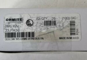 *NEW* OHMITE 23J1K5E 3 W 1k5 Ohm Resistor Lot Of 220pcs! Warranty + FastShipping - Image 2