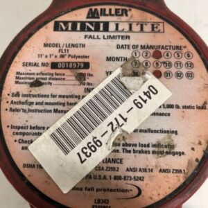 Miller FL11 Minilite Fall Limiter 11' x 1" x .06" Polyester 0018979 - Image 4
