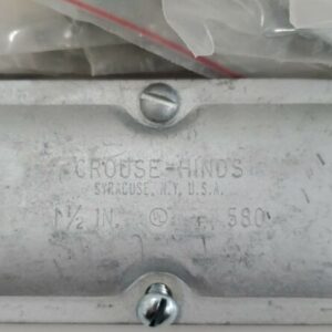 *NEW & USED* LOT OF 9 Crouse-Hinds 580 1-1/2" Conduit Body Covers + Warranty! - Image 2