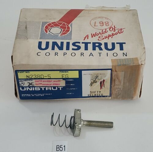 *NEW IN BOX* BOX OF 24 Unistrut N2380-5 Finish EG Stud Nuts + Warranty! Main Image