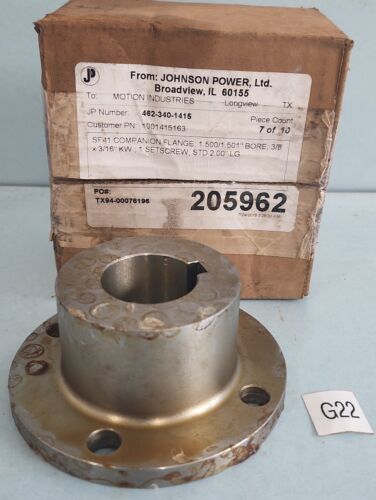 *NEW IN BOX* JOHNSON POWER 462-340-1425 COMPANION FLANGE SF41*WARRANTY+🇺🇸 SHIP Main Image
