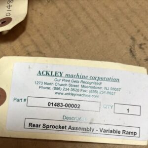 New Ackley Machine Rear Sprocket Assembly Variable Ramp 01483-00002 - Image 8