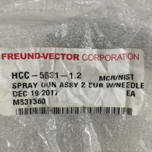 New Freund Vector Spray Gun Assy HCC-5531-1.2 Fast Shipping!+ Warranty - Image 5