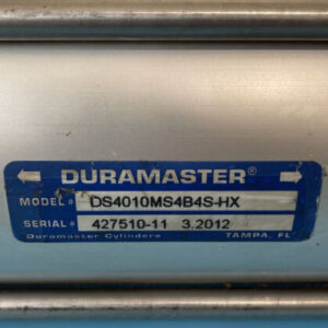 PREOWNED- Duramaster DS4010MS4B4S-HX Rod Cylinder- SS Piston Rod & Tie Rods 🇺🇸 - Image 2