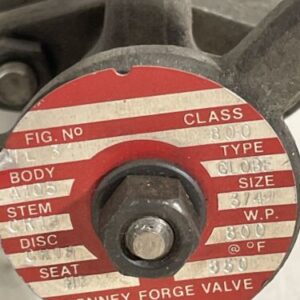 BONNEY FORGE HL31 Forged Steel Gate Valve 3/4" WP800 Type:Globe Stem:CR13 - Image 3