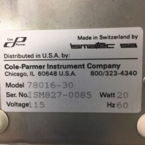 Cole Palmer Instrument Company Ismatec Regio Analog Variable Speed Pump 78016-30 - Image 4