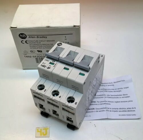 Allen Bradley 1492-SP3D030 SER C Miniature Circuit Breaker 3A, D, 3-Pole *New* Main Image