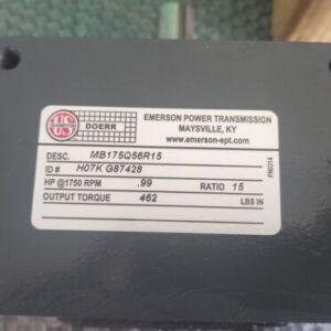 ποΈ EMERSON DOERR MB175Q56R15 RIGHT ANGLE REDUCER *WARRANTY+ πΊπΈ SHIPPED* - Image 2