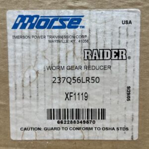 NEW IN BOX - Emerson / Morse Raider Worm Gear Reducer 237Q56LR50 .79HP@1750RPM - Image 2