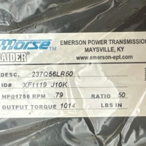NEW IN BOX - Emerson / Morse Raider Worm Gear Reducer 237Q56LR50 .79HP@1750RPM - Image 4