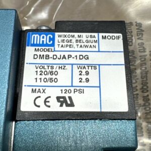 NEW - MAC Valves 93A-AAB-000-DM-DJAP-1DG Single Solenoid Electric Over Air Valve - Image 4