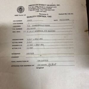 General Electric 5”x 9” American Babbitt Spherical Motor Bearing 198C887C *New* - Image 10