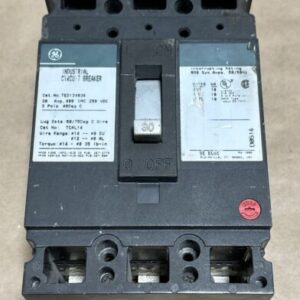 PREOWNED General Electric GE TED134030 3Pole 30A 480V Circuit Breaker + WARRANTY - Image 2