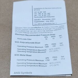 *BRAND NEW* Quincy 129731-050 Air Compressor Line Filter Replace Kit + Warranty! - Image 5