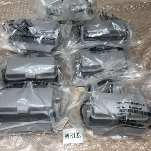 (7) Harting Han 16B-HBM-SL-C Hood Connectors New In Individual Sealed Bags Main Image