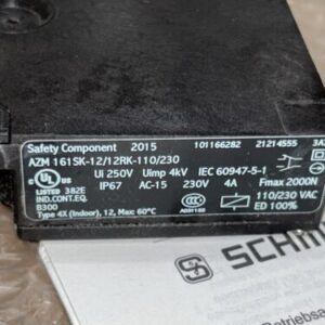 NIB SCHMERSAL SAFETY SWITCH AZM 161SK-12/12RK-110/230 101166282 NIB + WARRANTY - Image 3