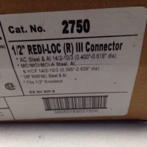 New Qty 50 Hubbell Raco 1/2" REDI-LOC III Connector Cat# 2750 Fast Shipping - Image 3