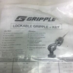 New Gripple 3mm Lockable Gripple W/ Key 1/8" 180-440lb (Qty Of 4) Fast Shipping! - Image 2