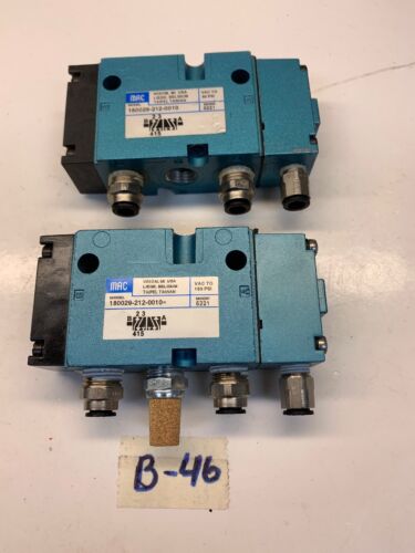 MAC VALVES 180029-212-0010 5221 Solenoid Valve Cylinder, 50PSI ( Lot Of 2) Main Image
