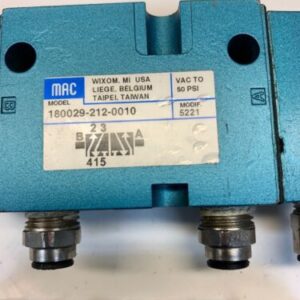MAC VALVES 180029-212-0010 5221 Solenoid Valve Cylinder, 50PSI ( Lot Of 2) - Image 3