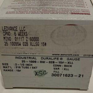 ASHCROFT 25 1009SW 02B 15# INDUSTRIAL DURALIFE GAUGE SIZE 2-1/2" FAST SHIPPING! - Image 4