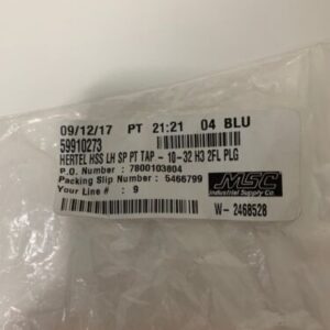 HERTEL HSS LH SP PT TAP-10-32 H3 2FL PLG (2-QTY.)NEW!FAST SHIPPING - Image 7