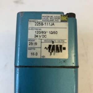 MAC 225B-111JA Solenoid Valve 15 W 24 Vdc USED Fast Shipping!*Warranty* - Image 3