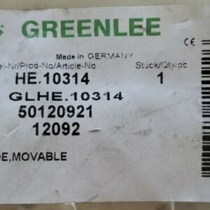 *NEW IN BAG* GREENLEE HE.10314 MOVABLE BLADE GLHE.10314 12092 + WARRANTY! - Image 5