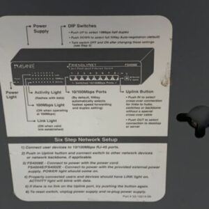 Asante FriendlyNet FS4004E 4-Port Fast Ethernet Switch 10/100Mbps Fast Shipping! - Image 6