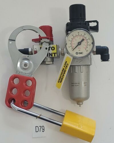*PREOWNED* SMC AW20-01-2 Filter Regulator Valve 160Psi & Shut Off + Warranty! Main Image